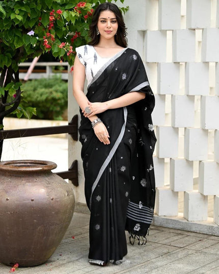 Handloom Pure Cotton Solid Border Design