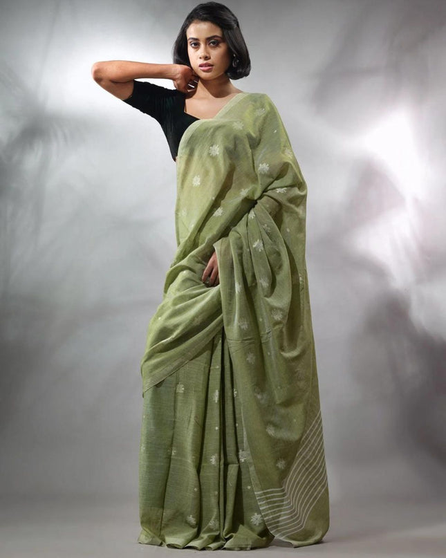 Handloom Pure Cotton Solid Border Design