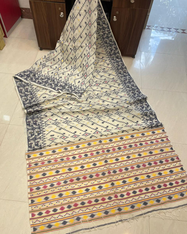 Pure Cotton Dhakai Jamdani Saree