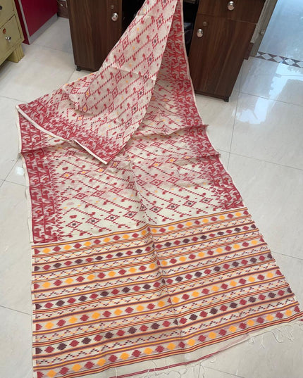 Pure Cotton Dhakai Jamdani Saree