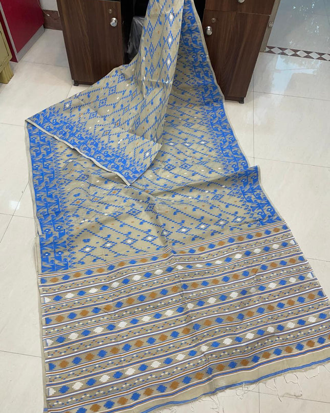 Pure Cotton Dhakai Jamdani Saree