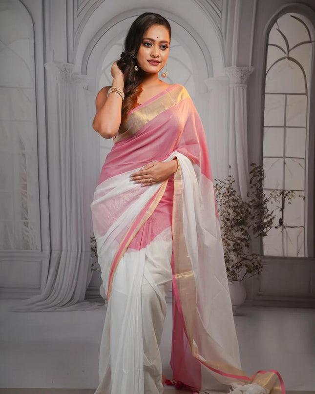 Mal Cotton Tested Zari Design Saree