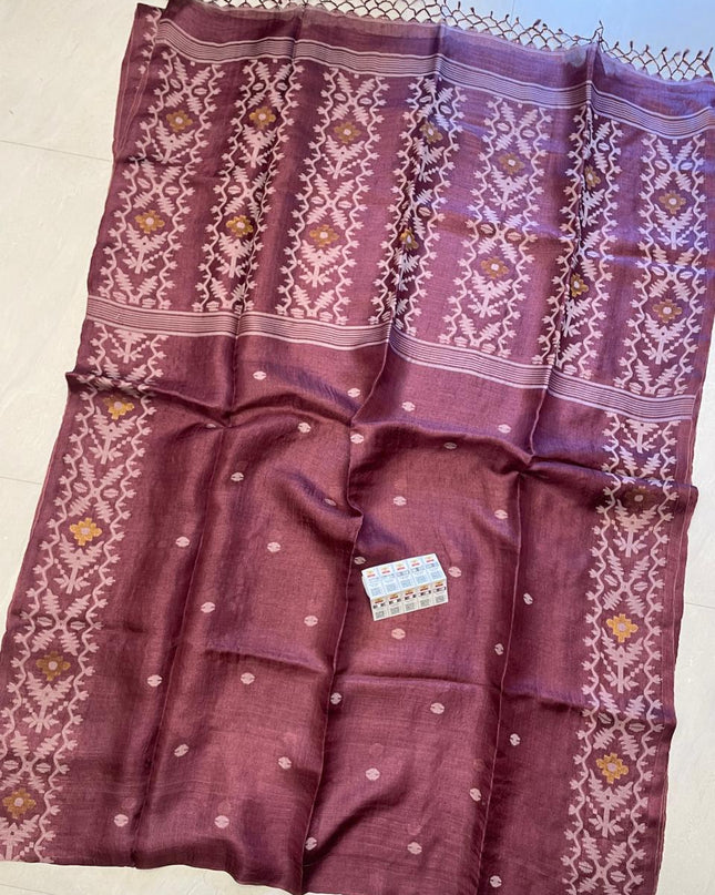 Weaving Buti Jamdani Saree