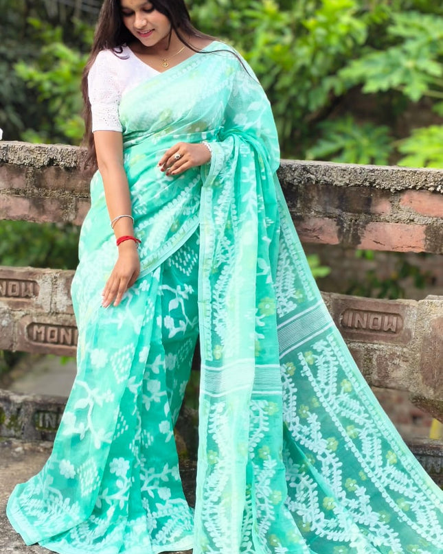 Handloom All Body Work Dhakai Jamdnai