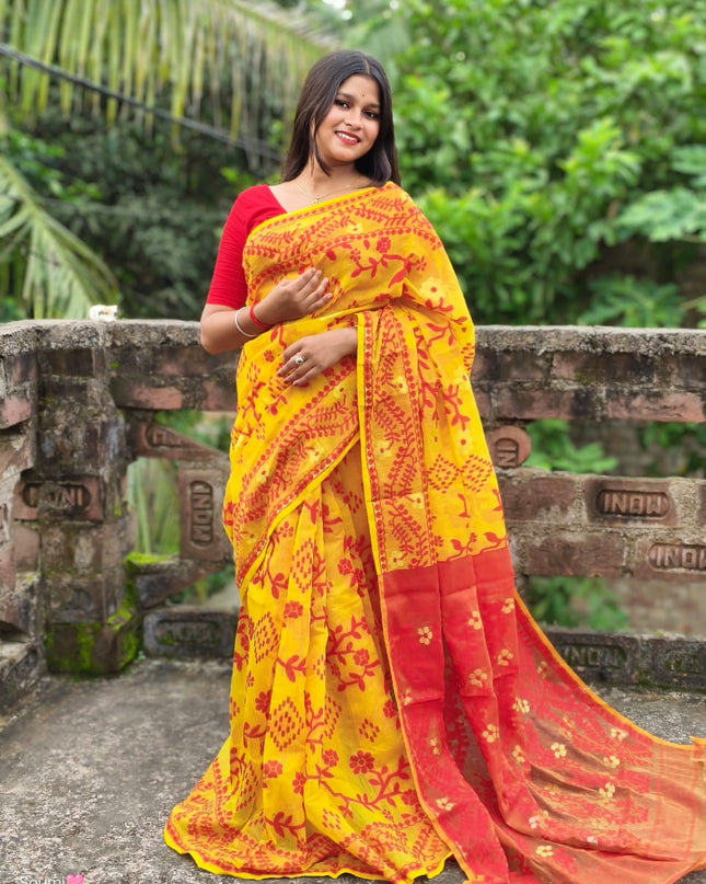 Handloom All Body Work Dhakai Jamdnai