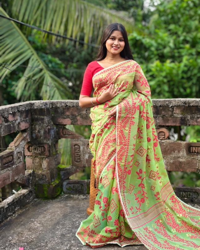 Handloom All Body Work Dhakai Jamdnai
