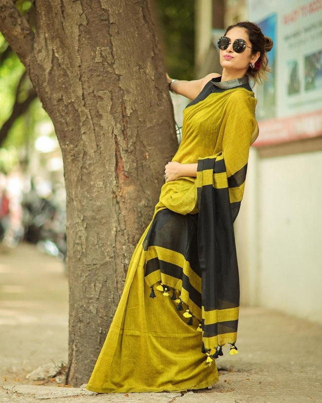 Exclusive handloom Khadi cotton saree