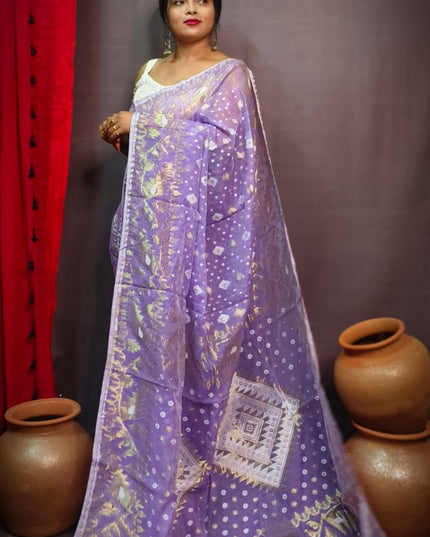 Dhakai Jamdani (Half Silk)