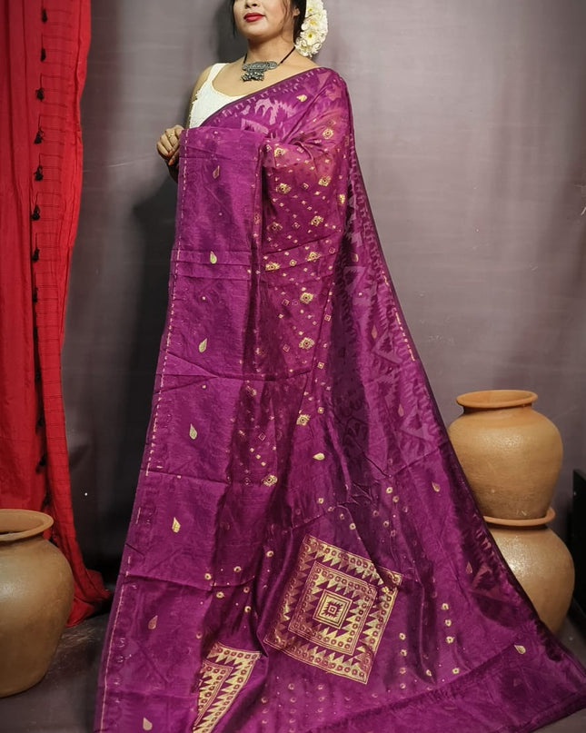 Dhakai Jamdani (Half Silk)