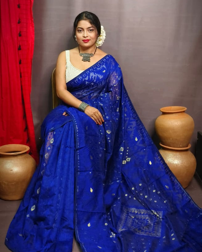 Dhakai Jamdani (Half Silk)