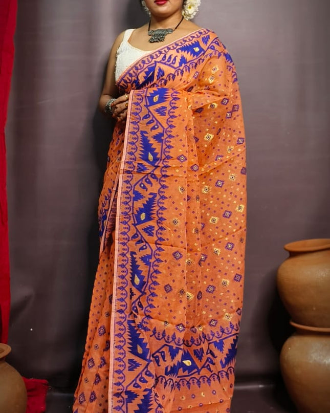 Dhakai Jamdani (Half Silk)