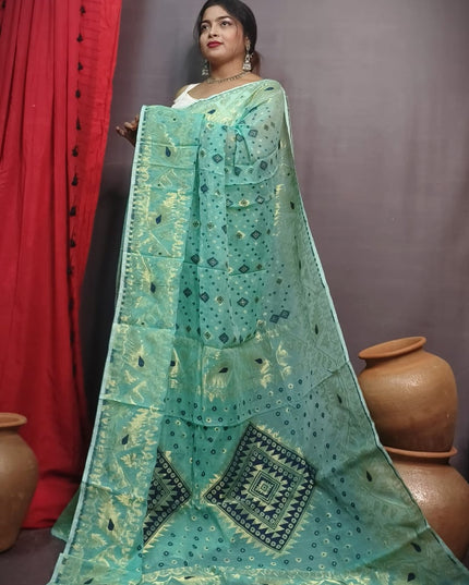 Dhakai Jamdani (Half Silk)