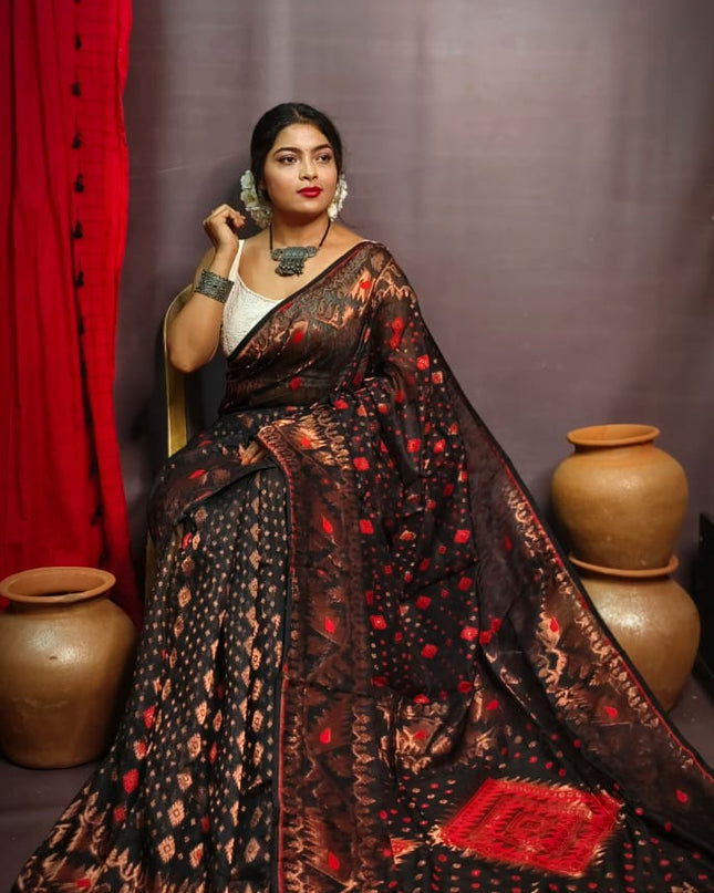 Dhakai Jamdani (Half Silk)