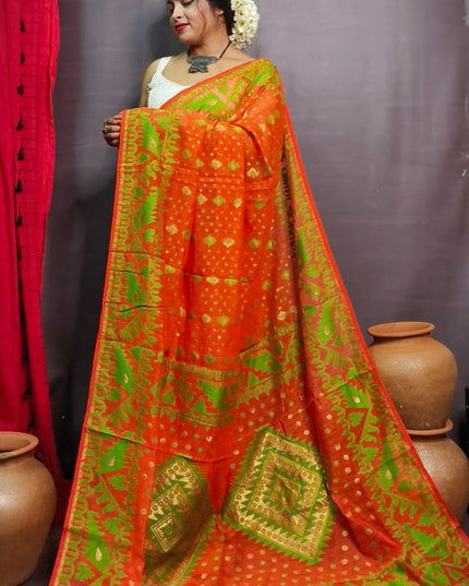 Dhakai Jamdani (Half Silk)