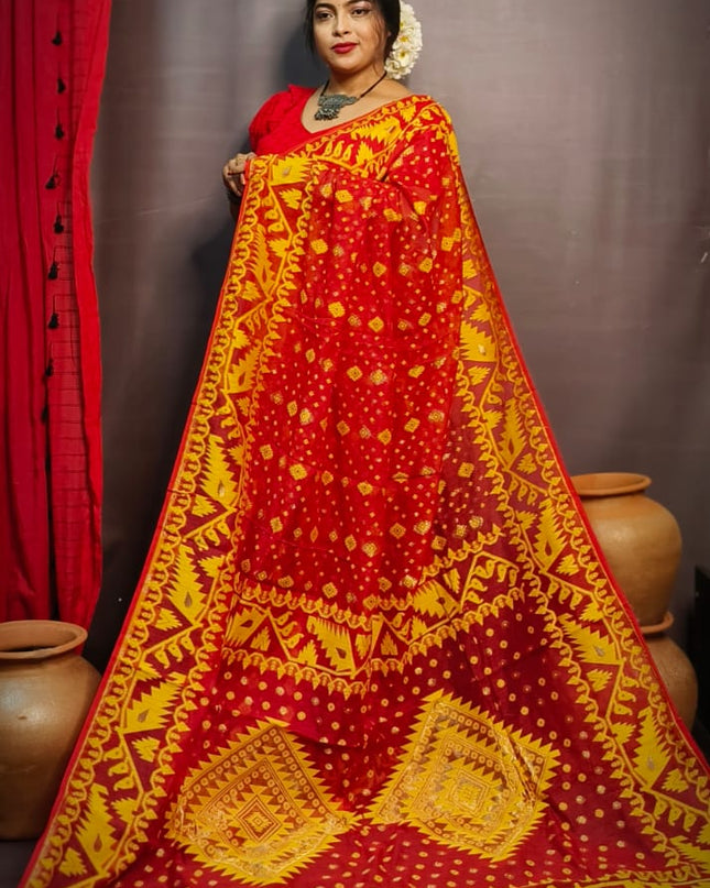 Dhakai Jamdani (Half Silk)
