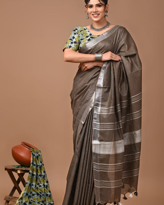 Vagolpuri linen Saree