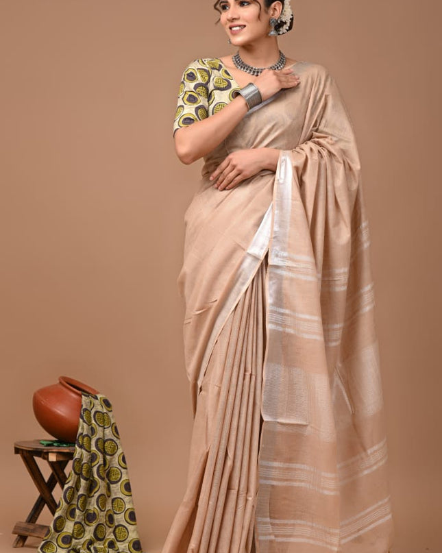 Vagolpuri linen Saree
