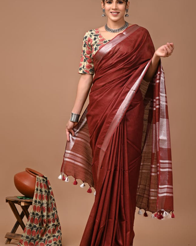 Vagolpuri linen Saree