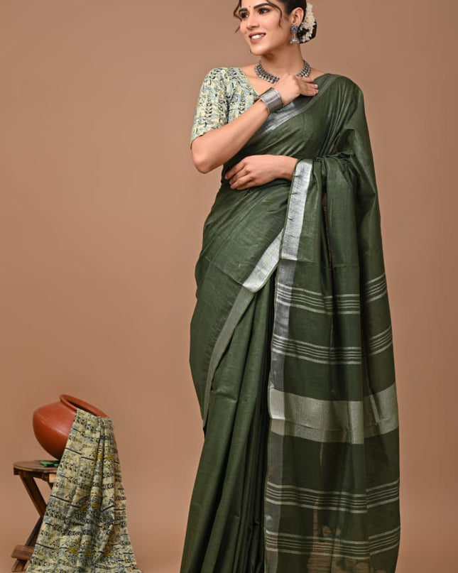 Vagolpuri linen Saree