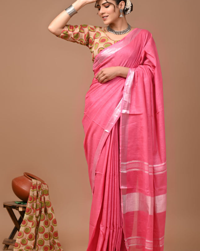 Vagolpuri linen Saree
