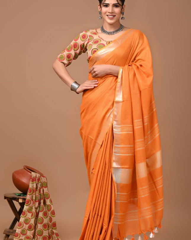 Vagolpuri linen Saree