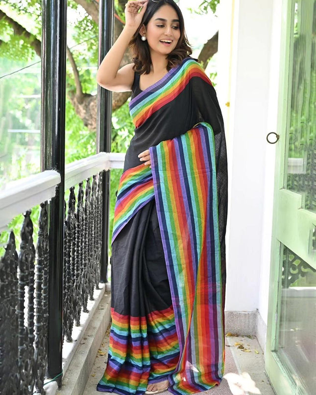 Mul Cotton Design Saree