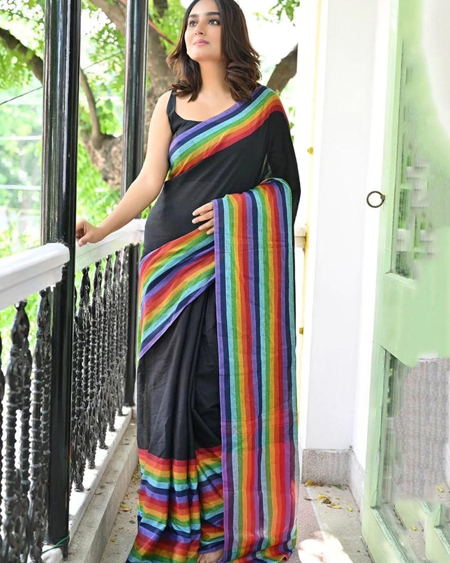 Mul Cotton Design Saree