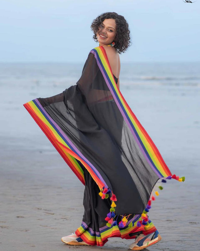 Mul Cotton Design Saree