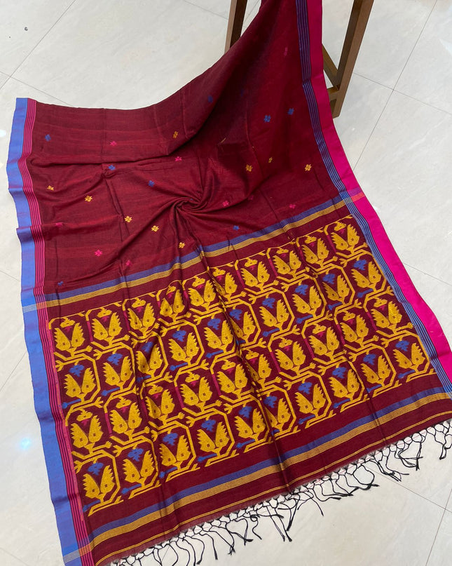 Khadi Handloom Jamdani Saree