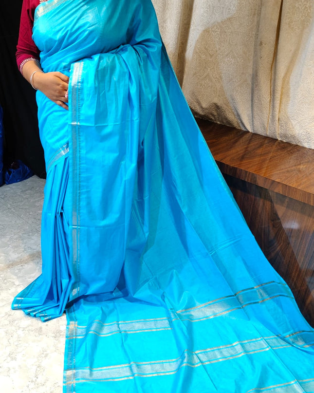 Mangalgiri Silk Zari Border Saree