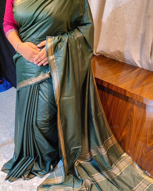 Mangalgiri Silk Zari Border Saree