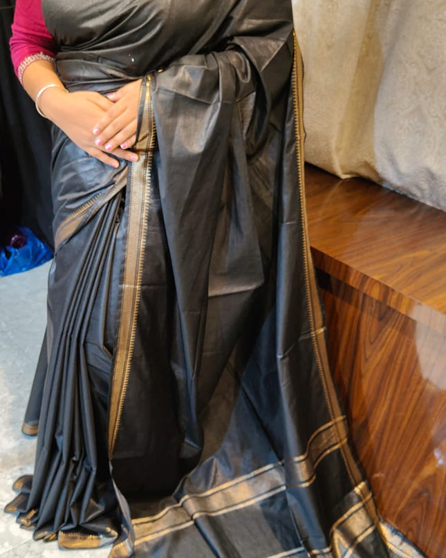 Mangalgiri Silk Zari Border Saree