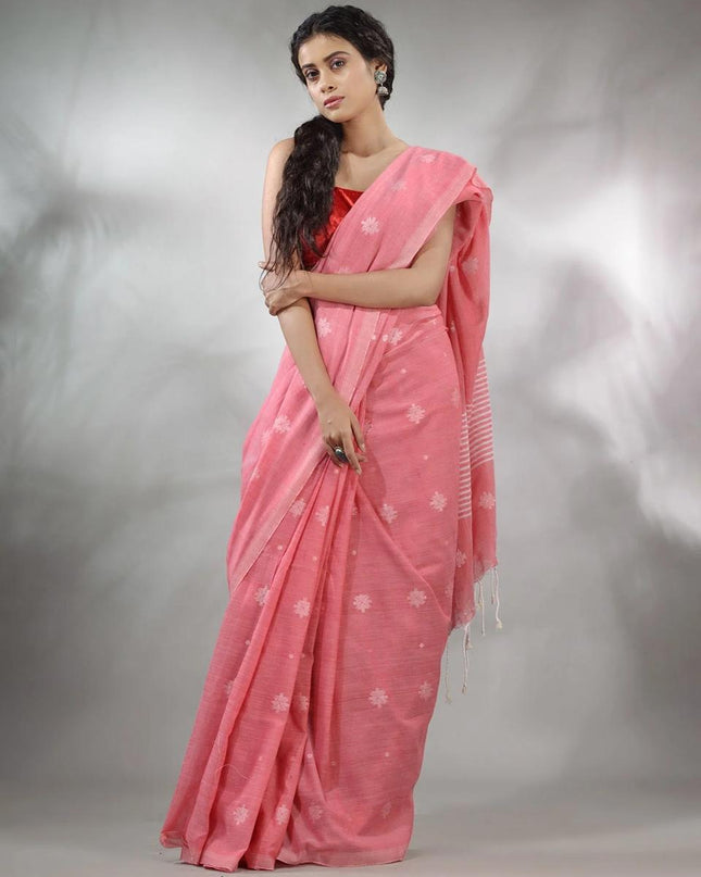 Handloom Pure Cotton Solid Border