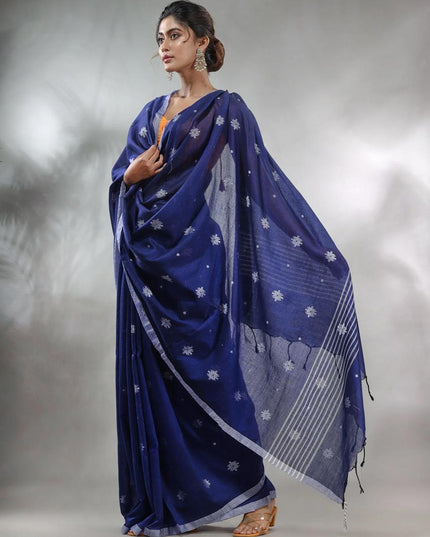 Handloom Pure Cotton Solid Border