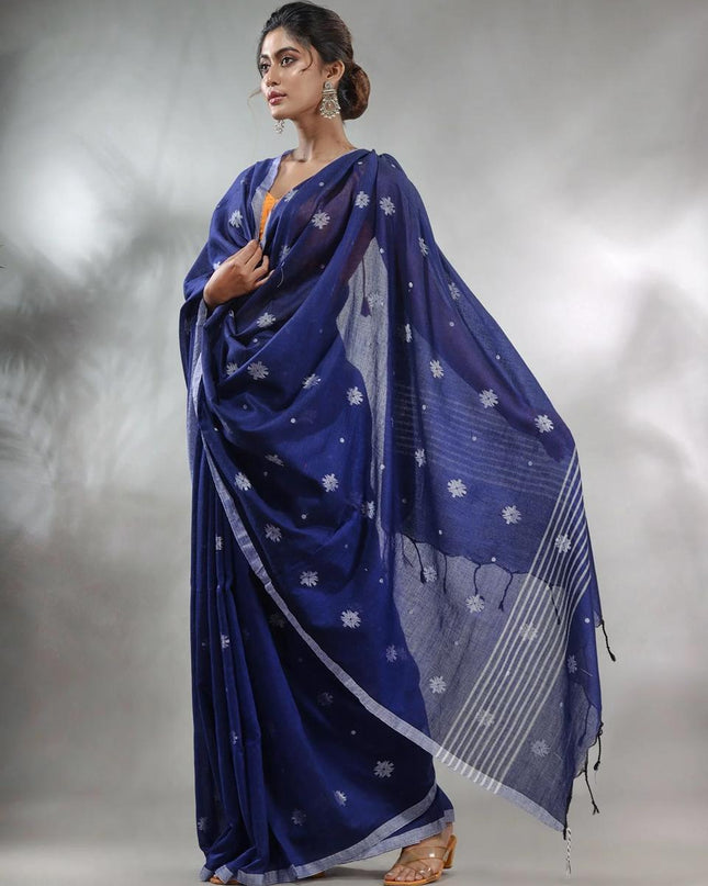 Handloom Pure Cotton Solid Border
