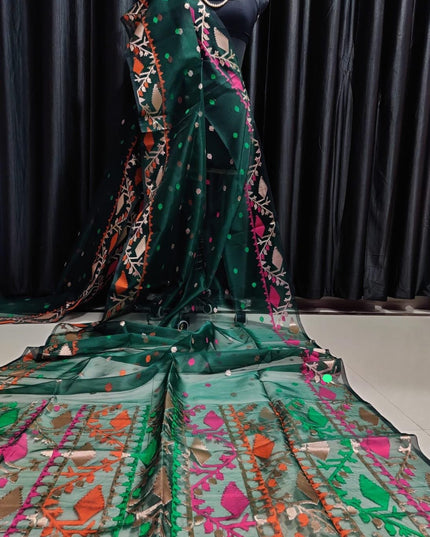 Resham Maslin Allover Jamdani Saree