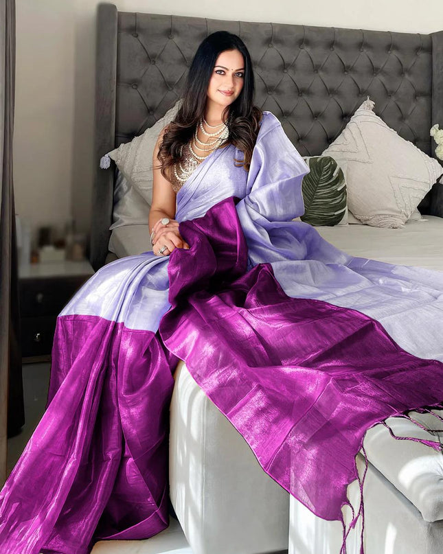 Purpel Tissue Cotton Raga