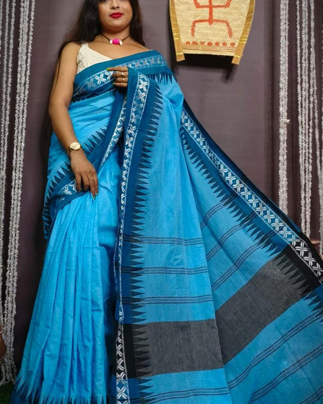Handloom Pure Cotton Solid Border