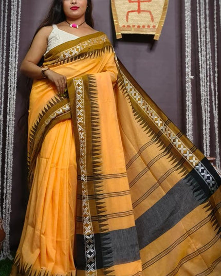 Handloom Pure Cotton Solid Border