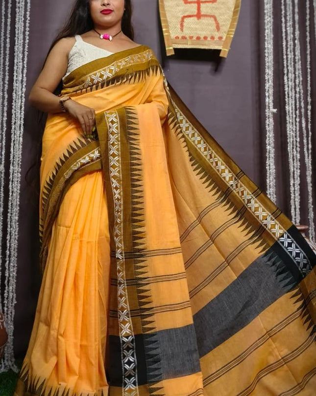 Handloom Pure Cotton Solid Border