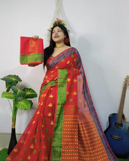 Handloom All Body Work Dhakai Jamdnai