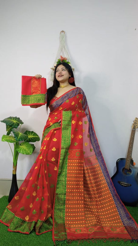Handloom All Body Work Dhakai Jamdnai