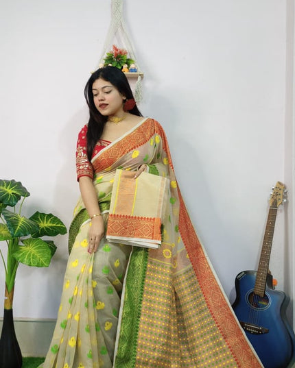Handloom All Body Work Dhakai Jamdnai