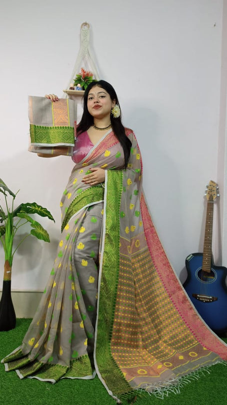Handloom All Body Work Dhakai Jamdnai
