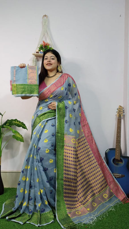 Handloom All Body Work Dhakai Jamdnai