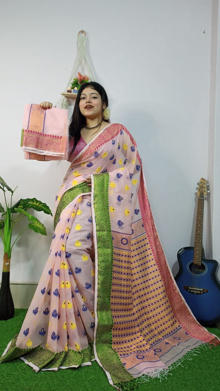 Handloom All Body Work Dhakai Jamdnai