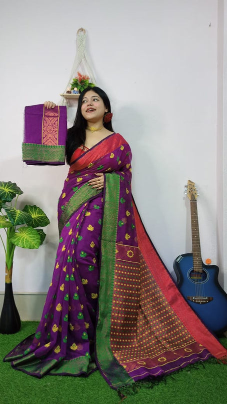 Handloom All Body Work Dhakai Jamdnai