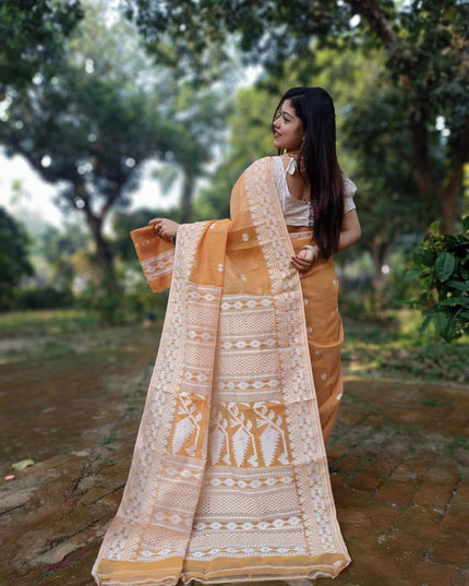 Cotton Dhakai Jamdani Saree