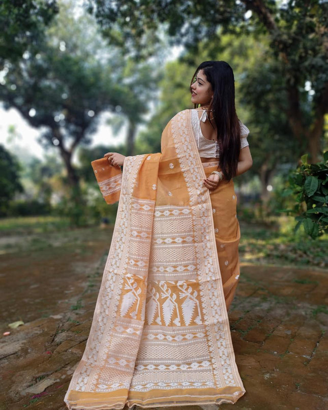 Cotton Dhakai Jamdani Saree