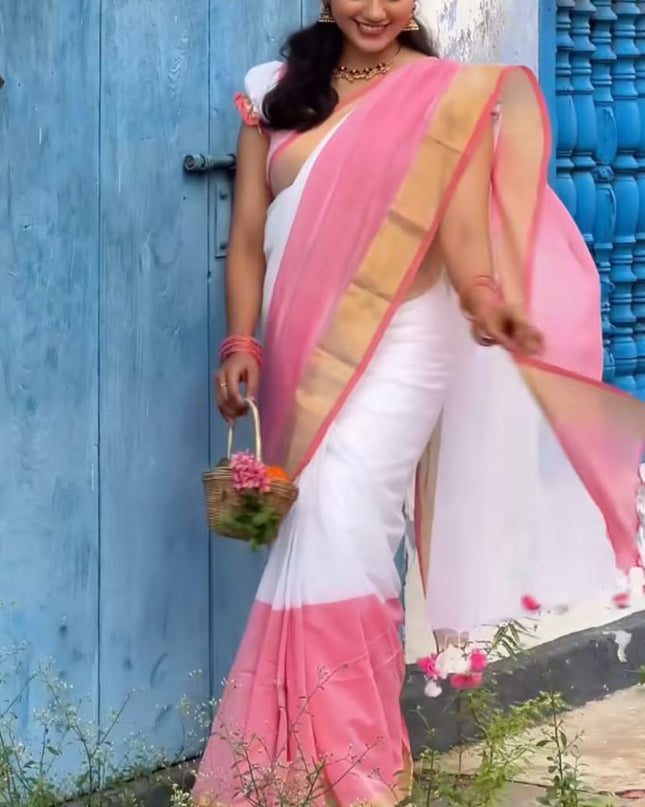 Mal Cotton Tested Zari Design Saree